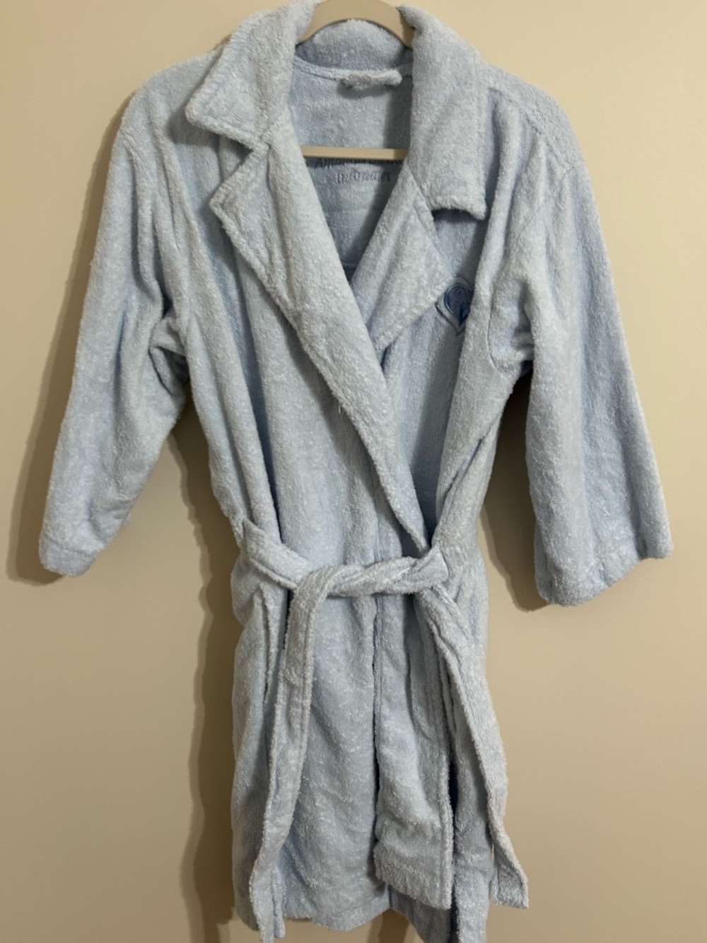 Cozy Plush Light Blue Women's Robe with Tie Waist